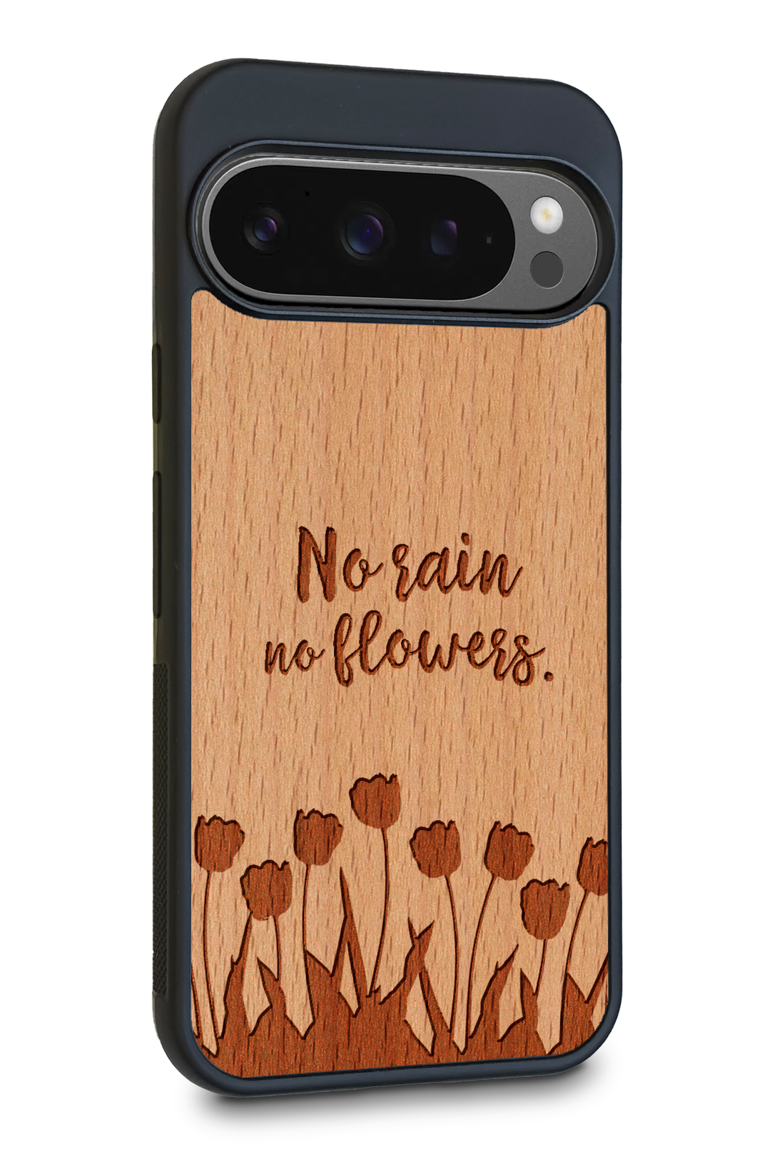 Holzhülle Google - BeeWood NO RAIN NO FLOWERS