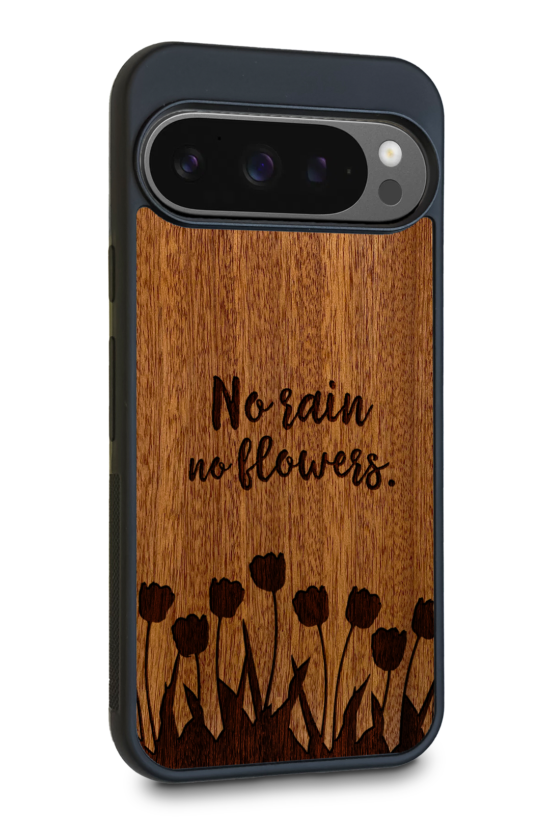 Holzhülle Google - BeeWood NO RAIN NO FLOWERS