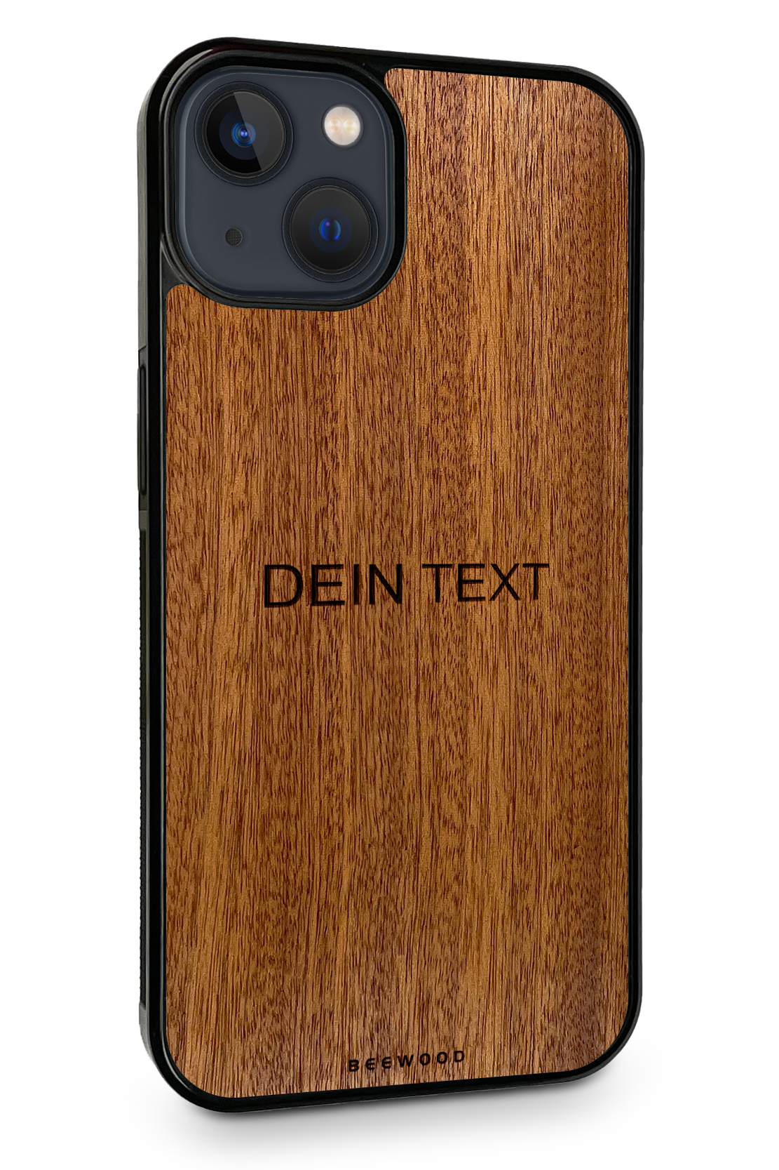 Holzhülle iPhone - BeeWood UNO - MIT DEINEM TEXT