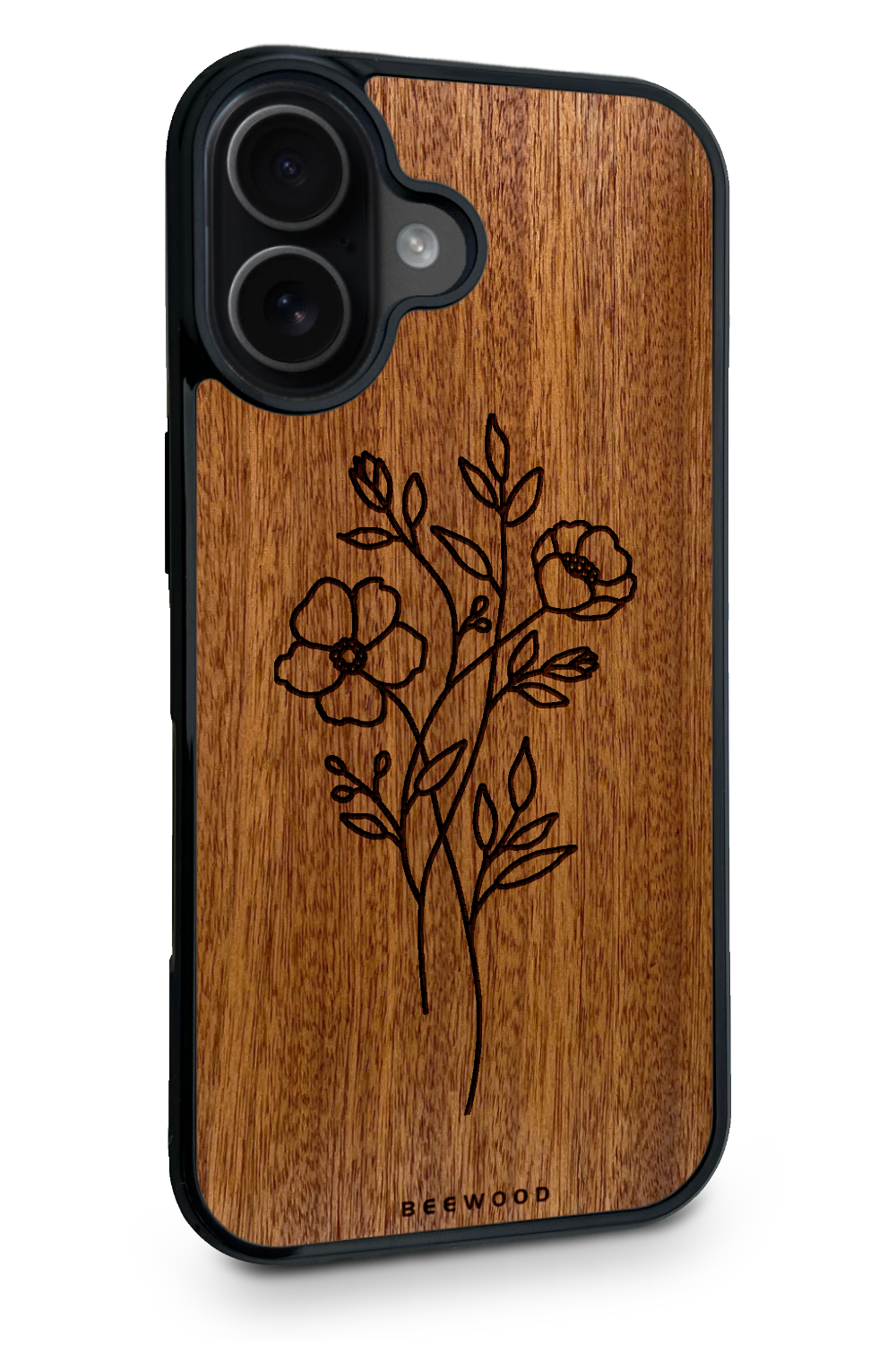 Holzhülle iPhone - BeeWood BLUMEN