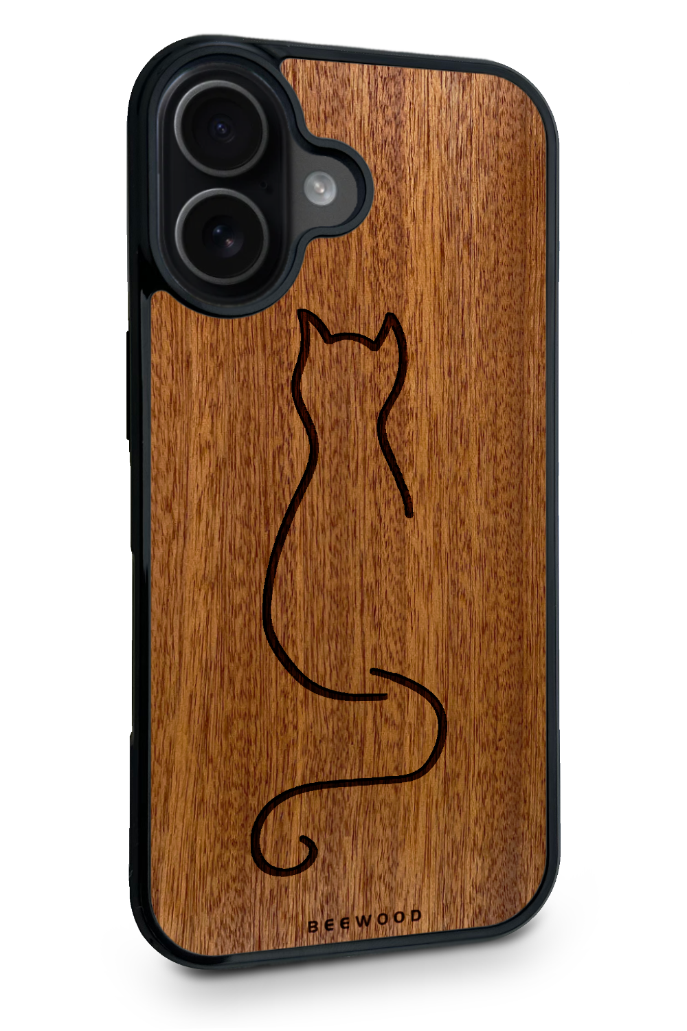 Holzhülle iPhone - BeeWood KATZE