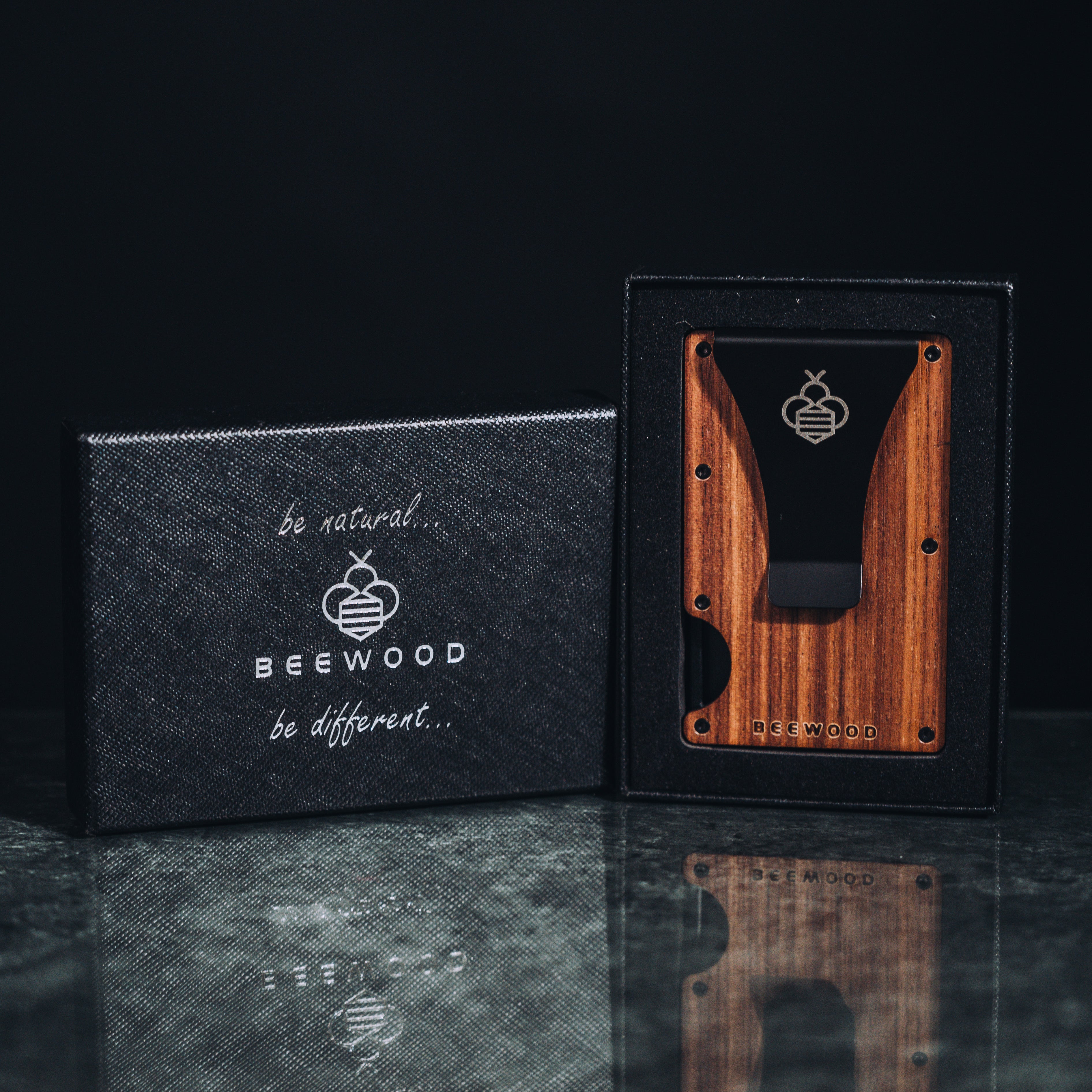 Holzportemonnaie BeeWood - WALNUSS