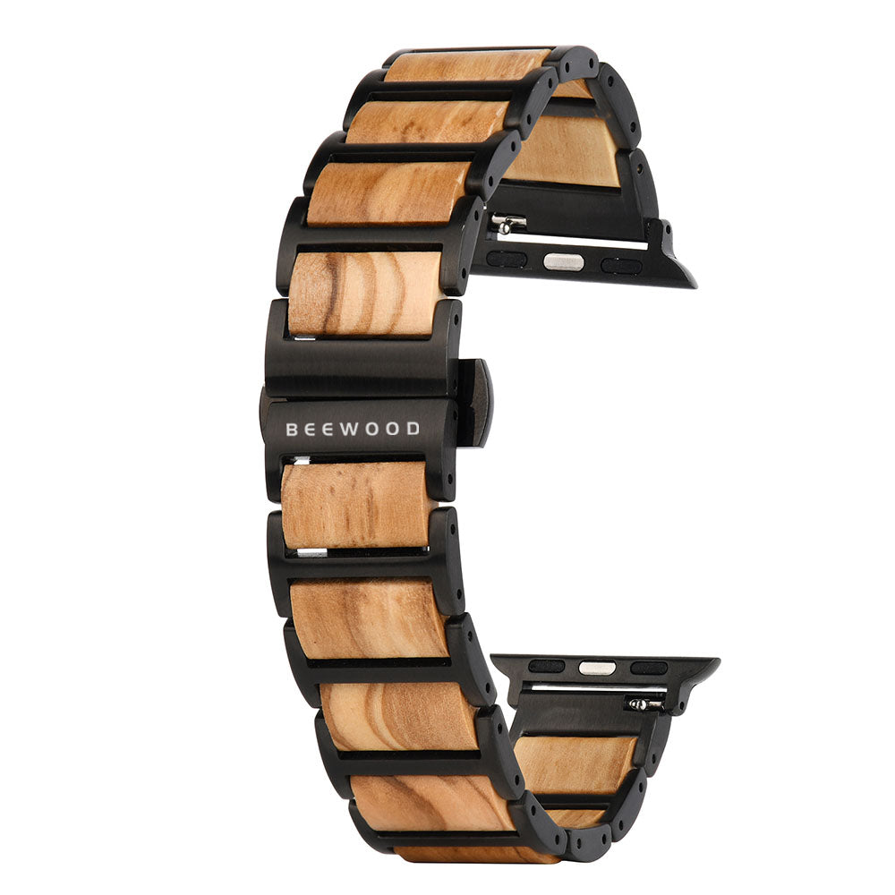 Holzarmband für Apple Watch - OLIVENHOLZ DARK