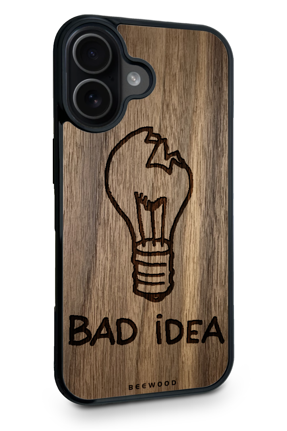 Holzhülle iPhone - BeeWood BAD IDEA