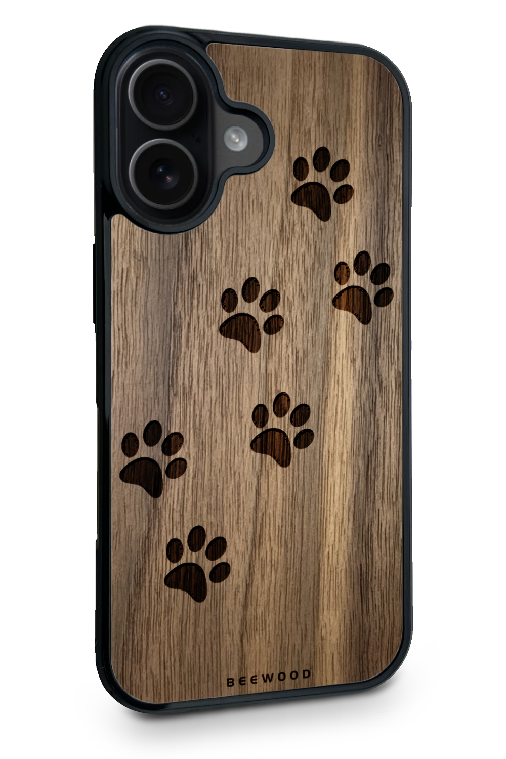 Holzhülle iPhone - BeeWood PFOTEN