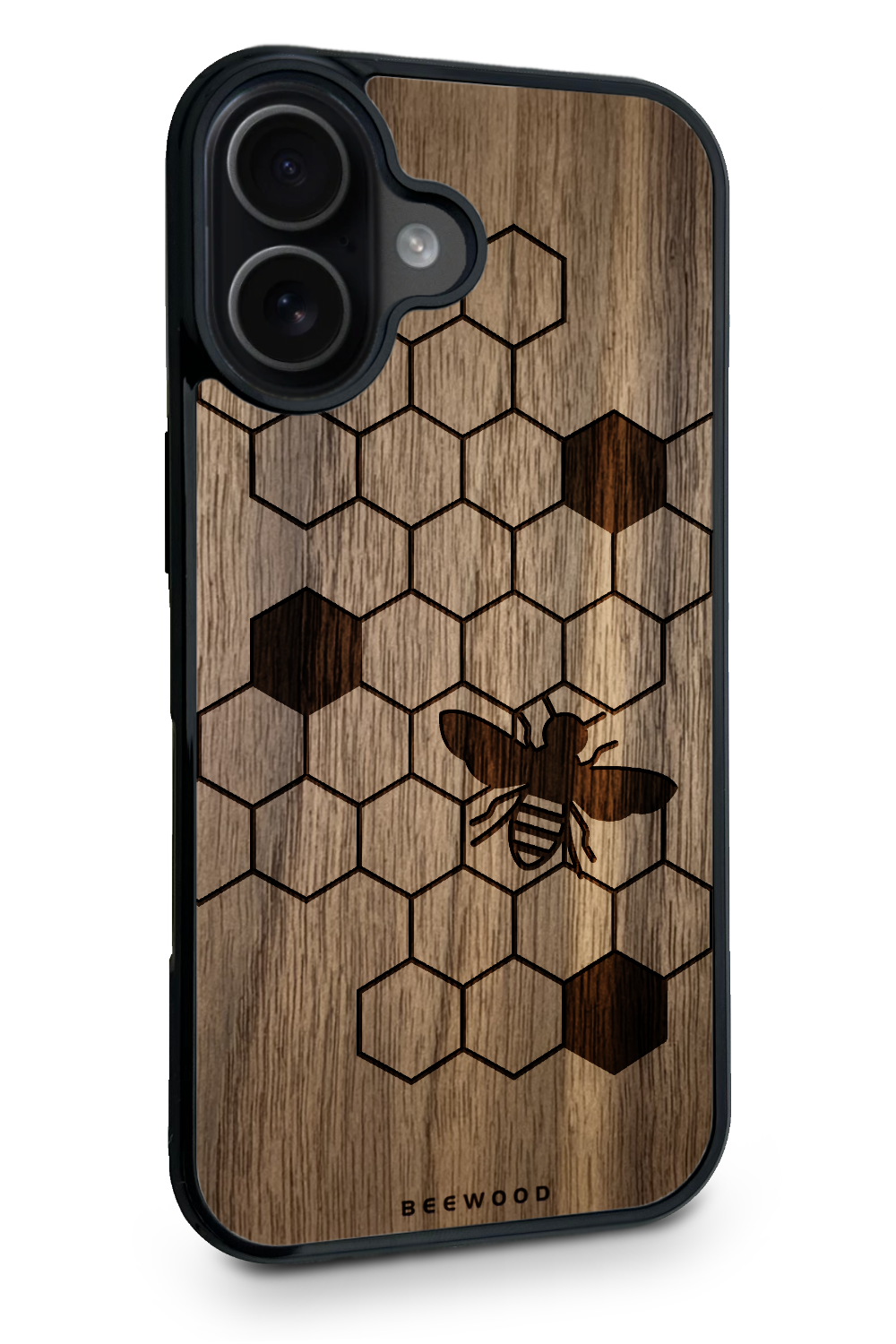 Holzhülle iPhone - BeeWood BIENENMOTIV